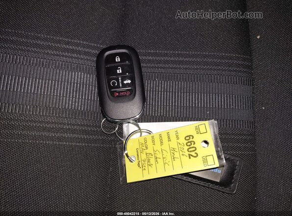 2HGFE2F51TH560847 2026 HONDA CIVIC Black Vista del salpicadero