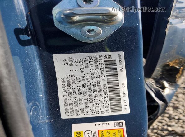 2HGFE2F52SH530996 2025 HONDA CIVIC Blue 
