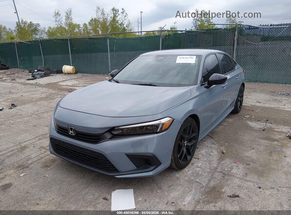 2HGFE2F53NH531708 2022 HONDA CIVIC Light Blue Передняя левая четверть