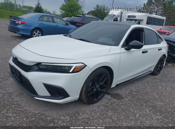 2HGFE2F53NH579466 2022 HONDA CIVIC White წინა მარცხენა ხედი სამი მეოთხედიდან