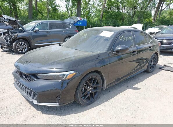 2HGFE2F53SH512684 2025 HONDA CIVIC Black წინა მარცხენა ხედი სამი მეოთხედიდან