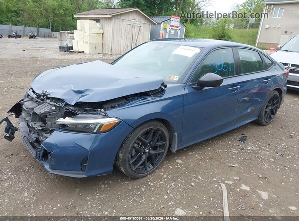 2HGFE2F53SH573128 2025 HONDA CIVIC Blue Առջևի ձախ երեք քառորդ տեսարան
