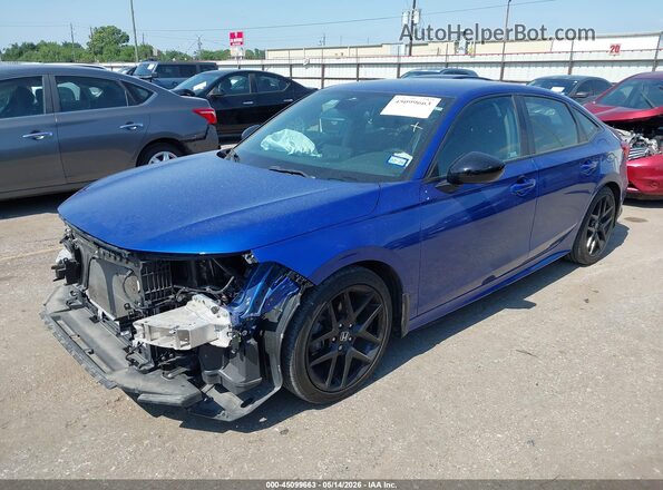 2HGFE2F54RH540665 2024 HONDA CIVIC Синий Передняя левая четверть