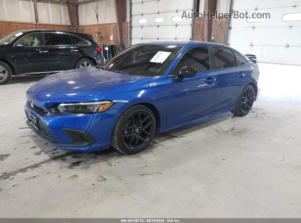 2HGFE2F54RH564495 2024 HONDA CIVIC Blue წინა მარცხენა ხედი სამი მეოთხედიდან