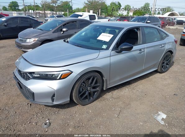 2HGFE2F54SH606573 2025 HONDA CIVIC Silver წინა მარცხენა ხედი სამი მეოთხედიდან