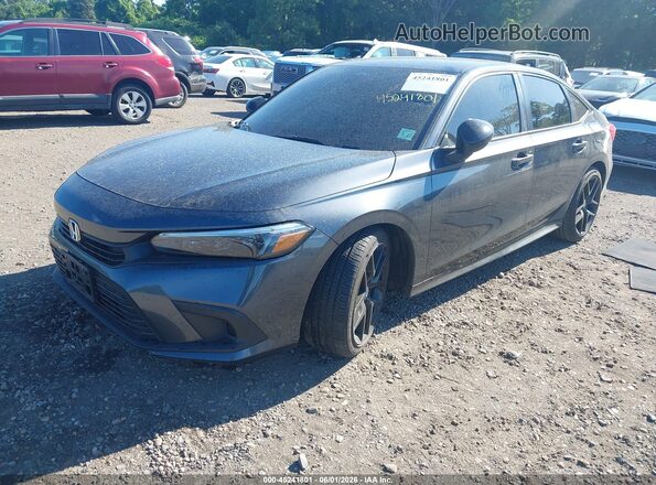 2HGFE2F55NH595958 2022 HONDA CIVIC Gray Առջևի ձախ երեք քառորդ տեսարան