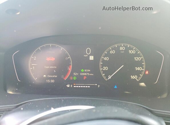 2HGFE2F55RH562545 2024 HONDA CIVIC Gray Սարքավորումների վահանակի տեսք