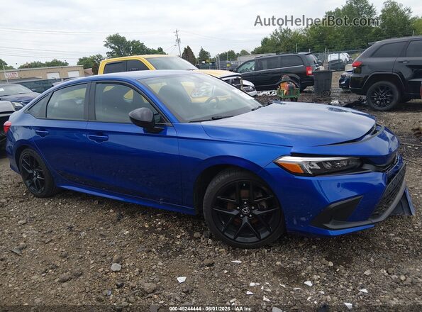 2HGFE2F56NH548745 2022 HONDA CIVIC Синий Вид задней части салона