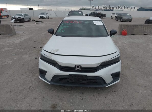 2HGFE2F56NH569062 2022 HONDA CIVIC White Vista del cuadro de instrumentos