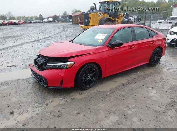 2HGFE2F56SH518186 2025 HONDA CIVIC Red Առջևի ձախ երեք քառորդ տեսարան