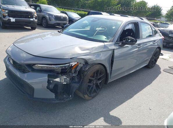 2HGFE2F56SH570529 2025 HONDA CIVIC Gray წინა მარცხენა ხედი სამი მეოთხედიდან