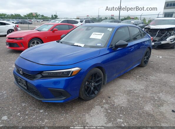 2HGFE2F57NH528164 2022 HONDA CIVIC Blue Передня ліва чверть