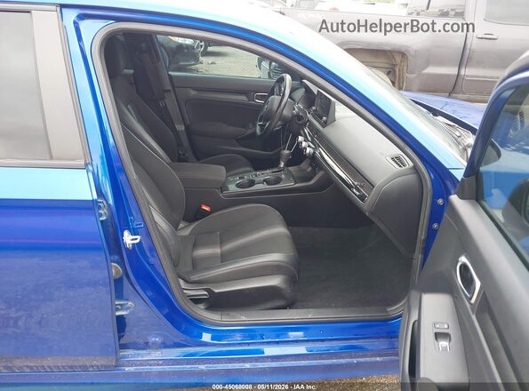 2HGFE2F57NH528164 2022 HONDA CIVIC Blue Вид салону спереду