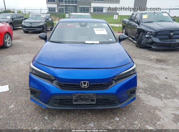 2HGFE2F57NH528164 2022 HONDA CIVIC Blue Вид щитка приладів
