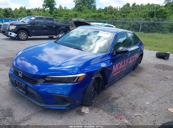 2HGFE2F57NH558104 2022 HONDA CIVIC Blue Передня ліва чверть