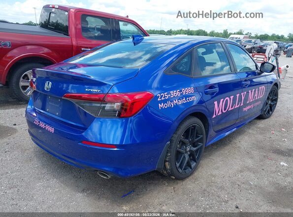 2HGFE2F57NH558104 2022 HONDA CIVIC Blue Задня права чверть