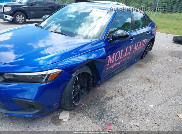 2HGFE2F57NH558104 2022 HONDA CIVIC Blue Вид спереду