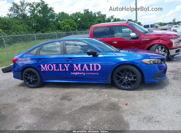 2HGFE2F57NH558104 2022 HONDA CIVIC Blue Вид задньої частини салону