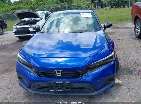 2HGFE2F57NH558104 2022 HONDA CIVIC Blue Вид щитка приладів