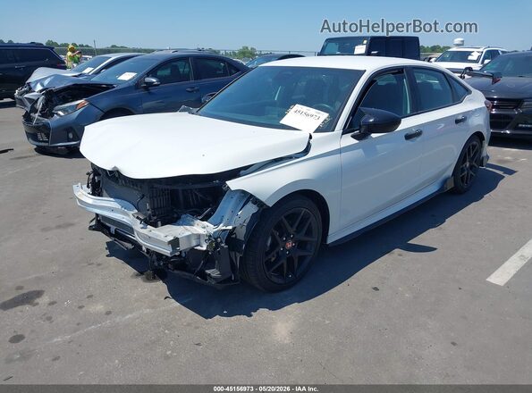 2HGFE2F57SH514471 2025 HONDA CIVIC White Առջևի ձախ երեք քառորդ տեսարան