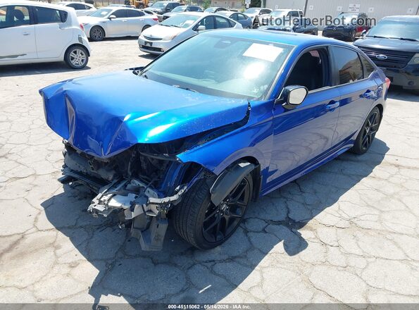 2HGFE2F58NH537388 2022 HONDA CIVIC Blue Front left