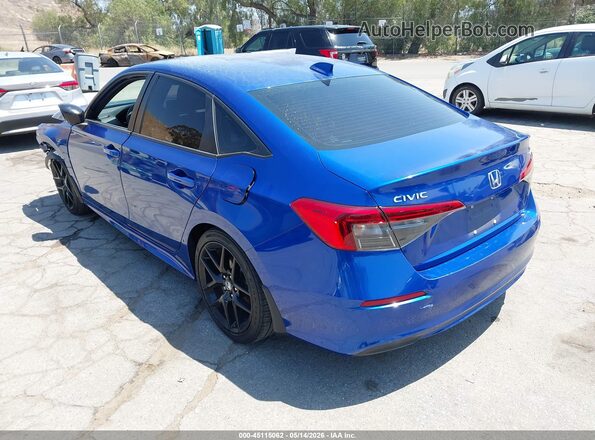 2HGFE2F58NH537388 2022 HONDA CIVIC Blue Rear left