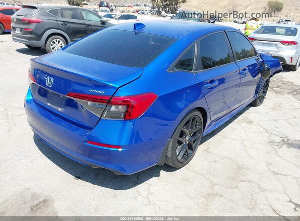 2HGFE2F58NH537388 2022 HONDA CIVIC Blue Rear right