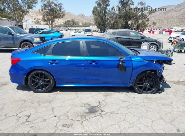 2HGFE2F58NH537388 2022 HONDA CIVIC Blue Instrument cluster view
