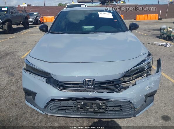 2HGFE2F58NH606550 2022 HONDA CIVIC Gray Instrument cluster view