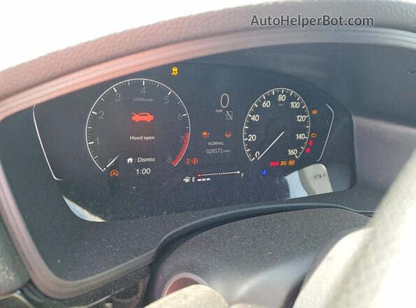 2HGFE2F58PH503261 2023 HONDA CIVIC White Instrument cluster view