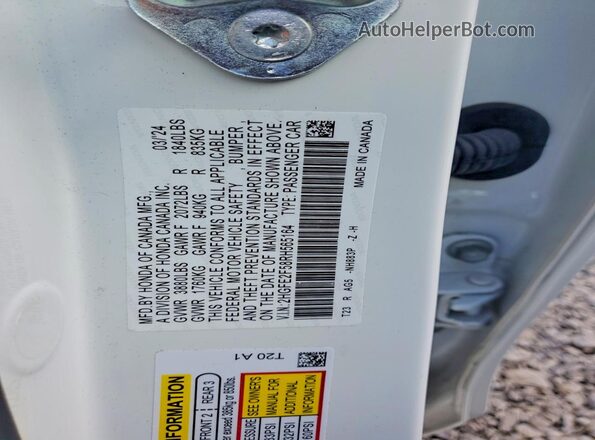 2HGFE2F58RH565164 2024 HONDA CIVIC Белый 