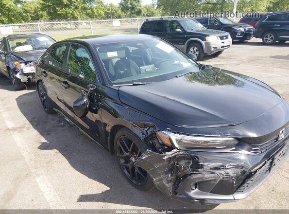 2HGFE2F58RH594566 2024 HONDA CIVIC Black Դիմացի տեսք