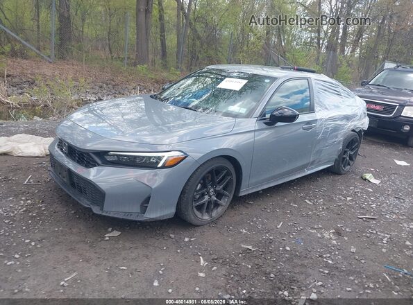 2HGFE2F58SH545003 2025 HONDA CIVIC Gray Առջևի ձախ երեք քառորդ տեսարան