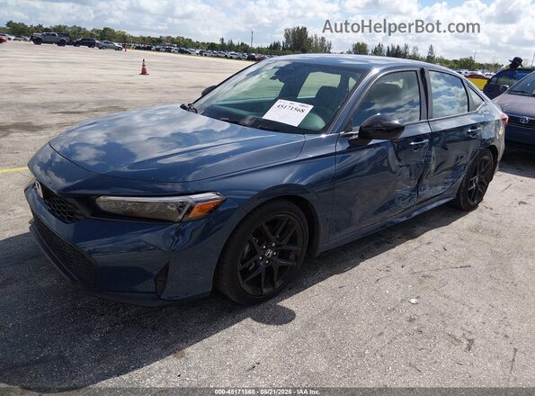 2HGFE2F58SH553666 2025 HONDA CIVIC Blue წინა მარცხენა ხედი სამი მეოთხედიდან