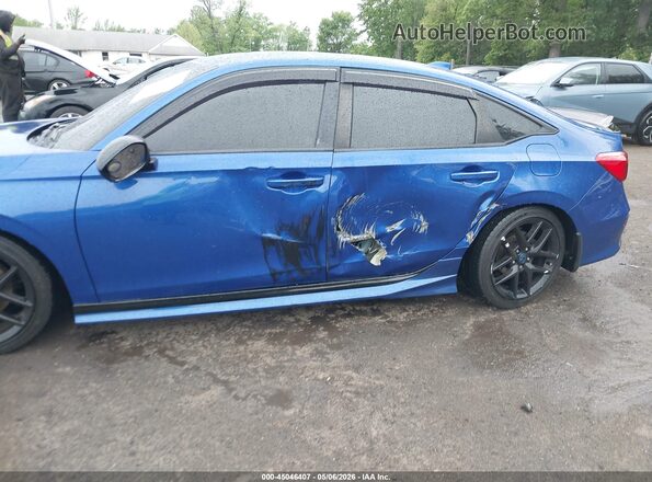 2HGFE2F59NH518784 2022 HONDA CIVIC Blue Widok z przodu