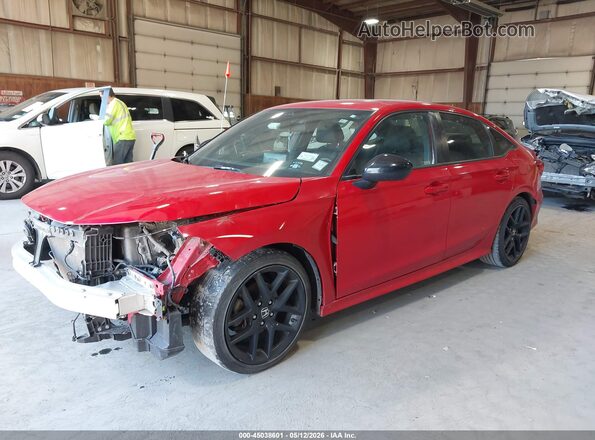 2HGFE2F59NH566480 2022 HONDA CIVIC Red წინა მარცხენა ხედი სამი მეოთხედიდან