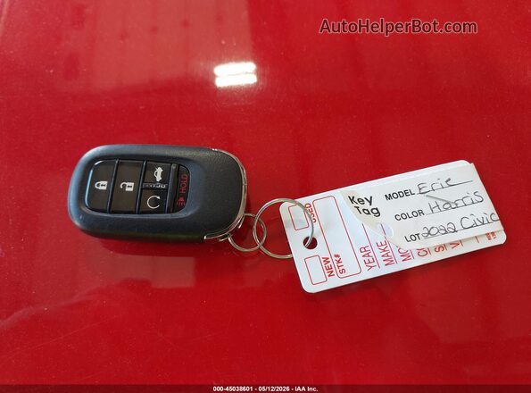 2HGFE2F59NH566480 2022 HONDA CIVIC Red წინა პანელის ხედი