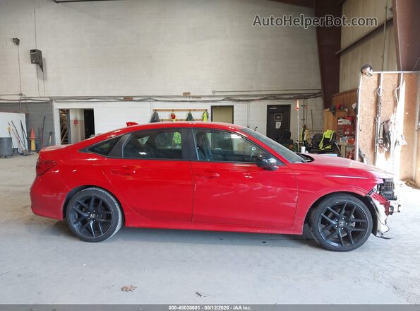 2HGFE2F59NH566480 2022 HONDA CIVIC Red უკანა სალონის ხედი