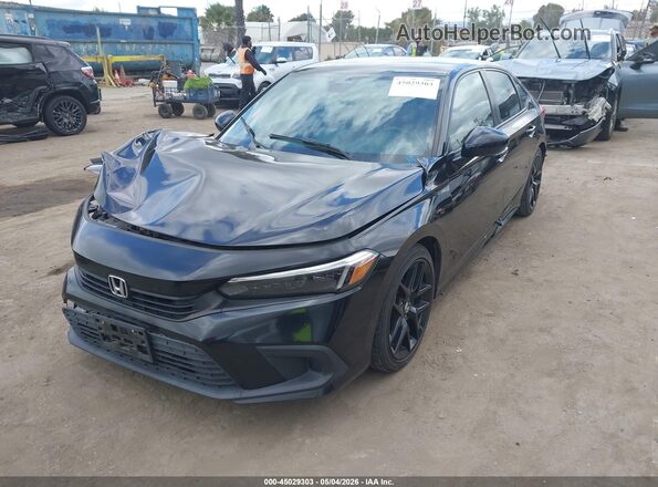 2HGFE2F59PH537032 2023 HONDA CIVIC Черный Передняя левая четверть