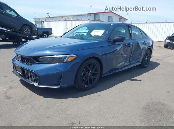 2HGFE2F59TH507801 2026 HONDA CIVIC Blue Առջևի ձախ երեք քառորդ տեսարան