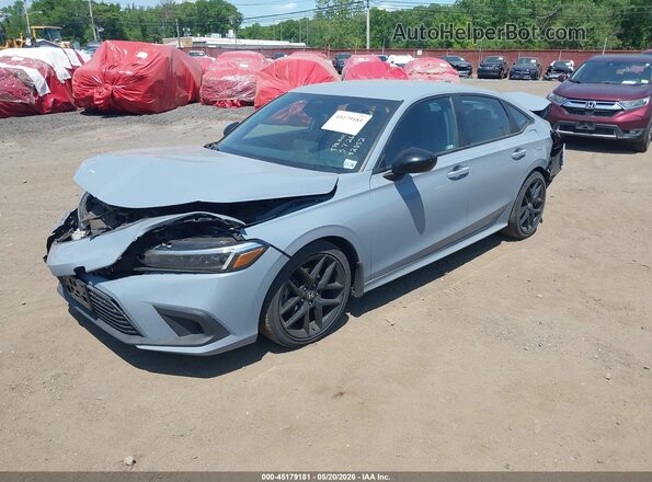 2HGFE2F5XNH542852 2022 HONDA CIVIC Gray Vista tres cuartos delantera izquierda