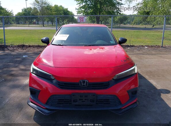 2HGFE2F5XNH587404 2022 HONDA CIVIC Red ხელსაწყოთა პანელის ხედი