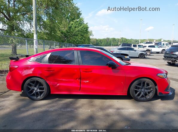 2HGFE2F5XNH587404 2022 HONDA CIVIC Red უკანა სალონის ხედი