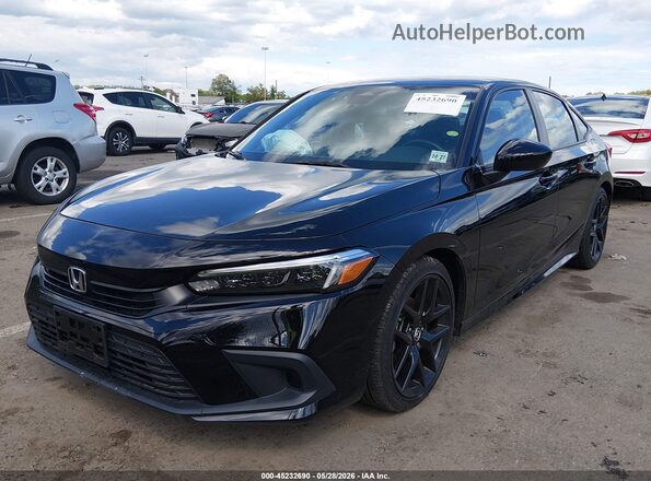 2HGFE2F5XNH607764 2022 HONDA CIVIC Black Front left