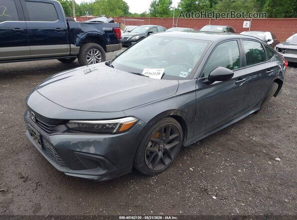 2HGFE2F5XRH511011 2024 HONDA CIVIC Gray Առջևի ձախ երեք քառորդ տեսարան