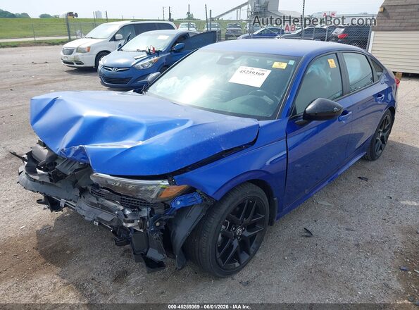 2HGFE2F5XRH544090 2024 HONDA CIVIC Blue Առջևի ձախ երեք քառորդ տեսարան