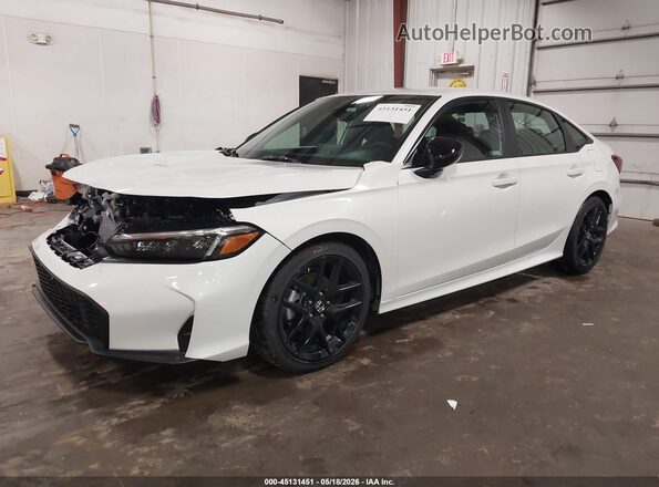 2HGFE2F5XTH582507 2026 HONDA CIVIC White Առջևի ձախ երեք քառորդ տեսարան