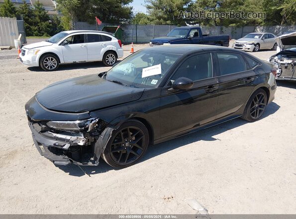 2HGFE4F80SH332603 2025 HONDA CIVIC Black წინა მარცხენა ხედი სამი მეოთხედიდან