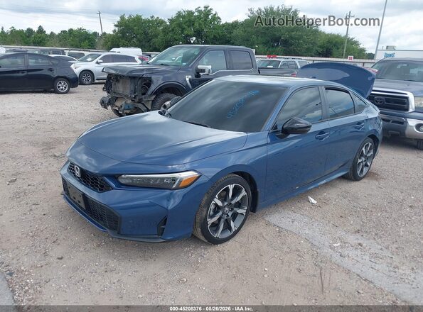 2HGFE4F84SH335374 2025 HONDA CIVIC Blue წინა მარცხენა ხედი სამი მეოთხედიდან