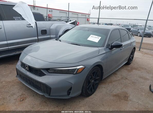 2HGFE4F86SH331519 2025 HONDA CIVIC Gray წინა მარცხენა ხედი სამი მეოთხედიდან